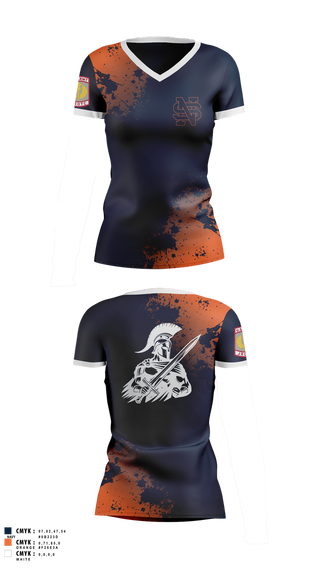 Womens Short Sleeve Vneck Shirt, Spartans, Cross Country, Teamtime, Team time, sublimation, custom sports apparel, team uniforms, spirit wear, spiritwear, sports uniforms, custom shirts, team store, custom team store, fundraiser sports, apparel fundraiser