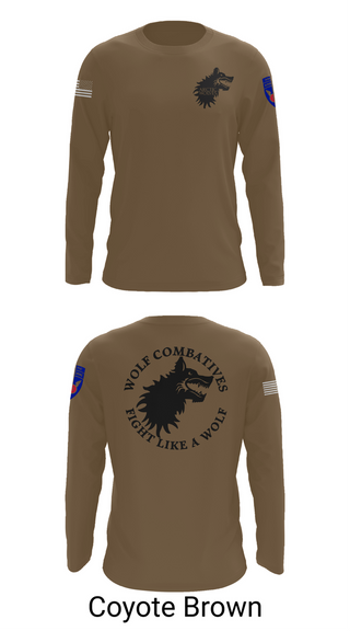Long Sleeve Performance Shirt, Wolf Combatives, Army, Teamtime, Team time, sublimation, custom sports apparel, team uniforms, spirit wear, spiritwear, sports uniforms, custom shirts, team store, custom team store, fundraiser sports, apparel fundraiser