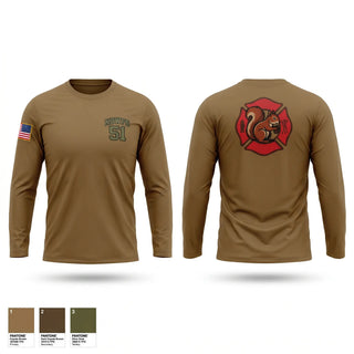 Long Sleeve Performance Shirt, NDWFD 51, Navy, Teamtime, Team time, sublimation, custom sports apparel, team uniforms, spirit wear, spiritwear, sports uniforms, custom shirts, team store, custom team store, fundraiser sports, apparel fundraiser