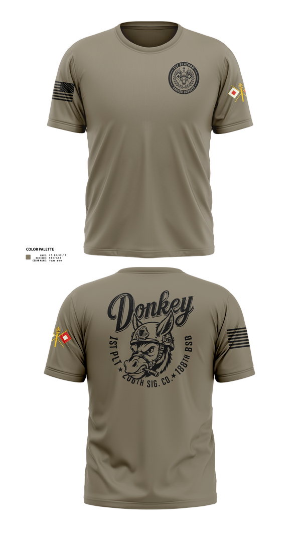 Old School Cotton Feel Shirt, 206th Sig Co., Army, Teamtime, Team time, sublimation, custom sports apparel, team uniforms, spirit wear, spiritwear, sports uniforms, custom shirts, team store, custom team store, fundraiser sports, apparel fundraiser