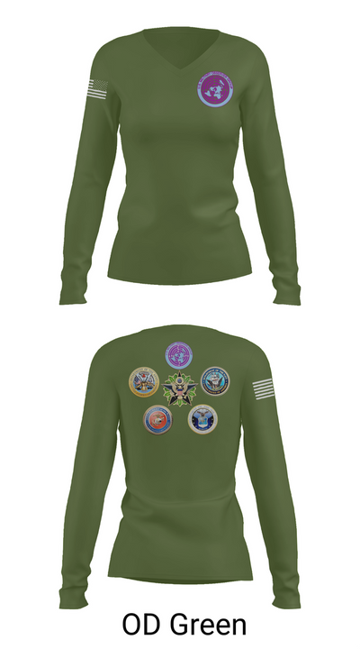 USMOG 65011829 Women's Long Sleeve V-neck Shirt - 57