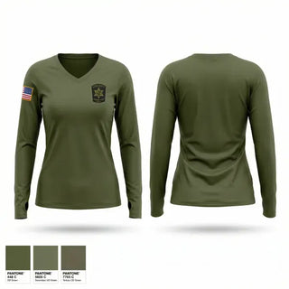 Womens Long Sleeve Vneck Shirt, Crawford county sheriffs office, Police, Teamtime, Team time, sublimation, custom sports apparel, team uniforms, spirit wear, spiritwear, sports uniforms, custom shirts, team store, custom team store, fundraiser sports, apparel fundraiser