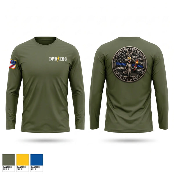 Long Sleeve Performance Shirt, Explosives detection k9 unit, Police, Teamtime, Team time, sublimation, custom sports apparel, team uniforms, spirit wear, spiritwear, sports uniforms, custom shirts, team store, custom team store, fundraiser sports, apparel fundraiser