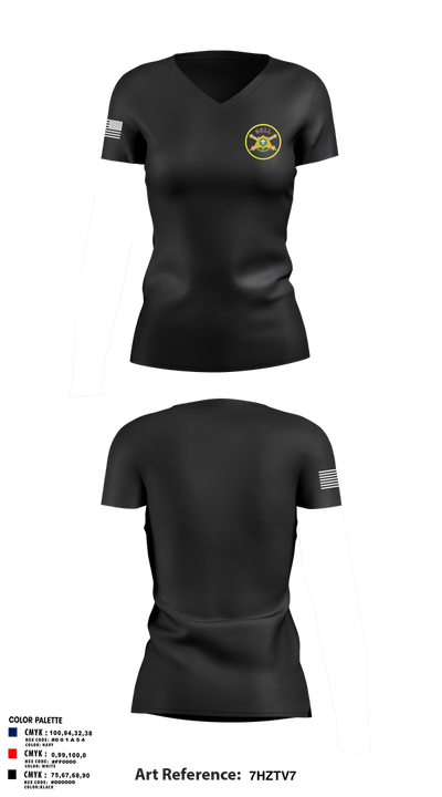 Fire’s Squadron 2nd SCR 49702477 Women's Short Sleeve V-neck Shirt - 3