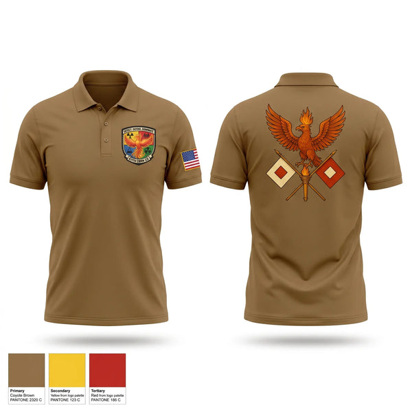 Short Sleeve Performance Polo, 411th CBRN, Army, Teamtime, Team time, sublimation, custom sports apparel, team uniforms, spirit wear, spiritwear, sports uniforms, custom shirts, team store, custom team store, fundraiser sports, apparel fundraiser