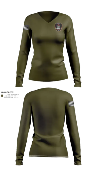 Womens Long Sleeve Vneck Shirt, FRANKLINVILLE, Fire Department, Teamtime, Team time, sublimation, custom sports apparel, team uniforms, spirit wear, spiritwear, sports uniforms, custom shirts, team store, custom team store, fundraiser sports, apparel fundraiser