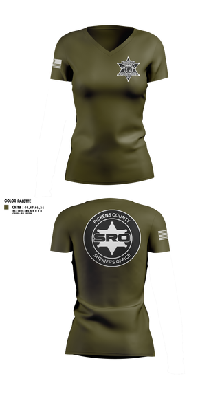 Womens Short Sleeve Vneck Shirt, Pickens County Sheriff’s Office, Police, Teamtime, Team time, sublimation, custom sports apparel, team uniforms, spirit wear, spiritwear, sports uniforms, custom shirts, team store, custom team store, fundraiser sports, apparel fundraiser