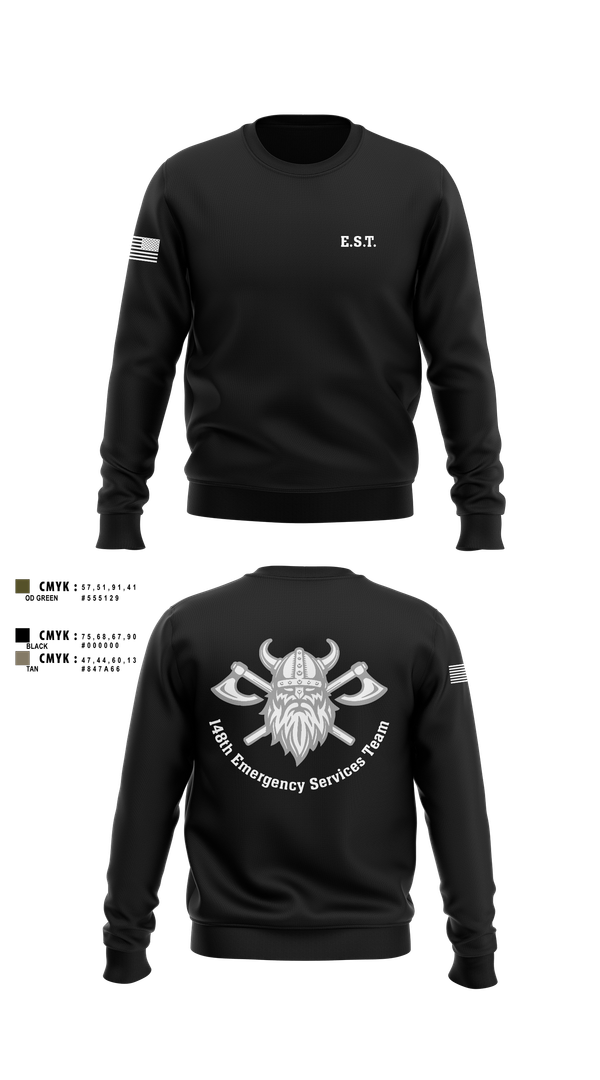 Crew Neck Sweatshirt, 148th E.S.T., Police, Teamtime, Team time, sublimation, custom sports apparel, team uniforms, spirit wear, spiritwear, sports uniforms, custom shirts, team store, custom team store, fundraiser sports, apparel fundraiser