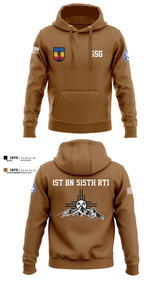 Hoodie, 1st BN 515th RTI, Army, Teamtime, Team time, sublimation, custom sports apparel, team uniforms, spirit wear, spiritwear, sports uniforms, custom shirts, team store, custom team store, fundraiser sports, apparel fundraiser