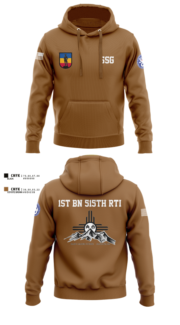 Hoodie, 1st BN 515th RTI, Army, Teamtime, Team time, sublimation, custom sports apparel, team uniforms, spirit wear, spiritwear, sports uniforms, custom shirts, team store, custom team store, fundraiser sports, apparel fundraiser