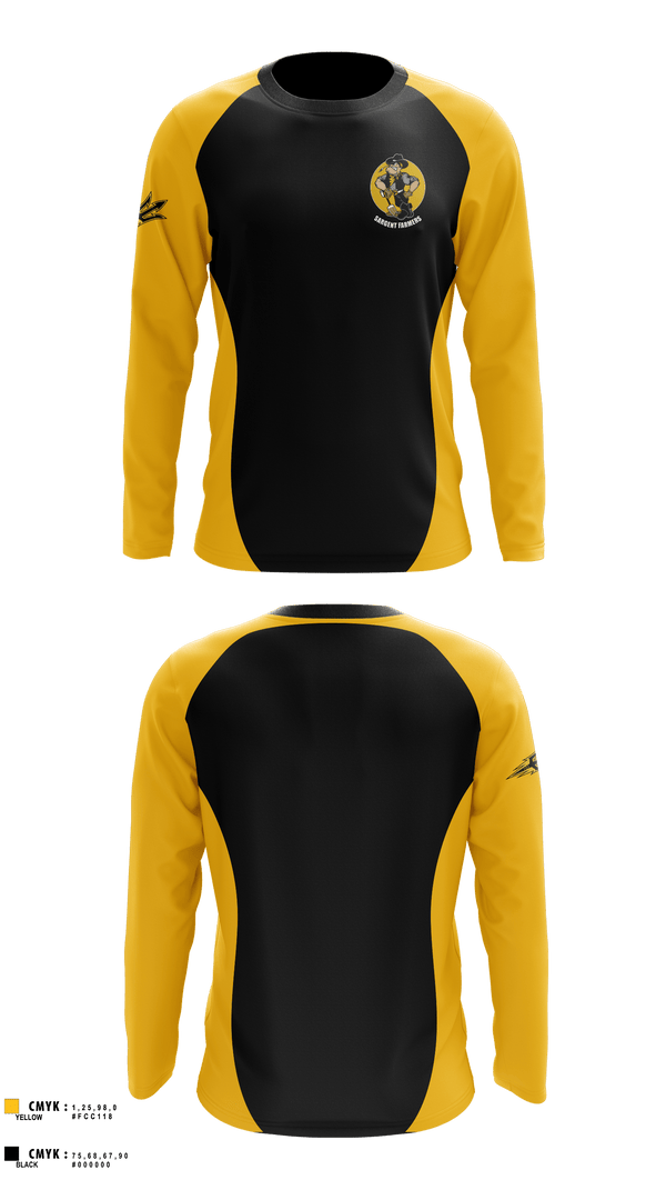 Long Sleeve Performance Shirt, Sargent Farmers, Spirit Store, Teamtime, Team time, sublimation, custom sports apparel, team uniforms, spirit wear, spiritwear, sports uniforms, custom shirts, team store, custom team store, fundraiser sports, apparel fundraiser
