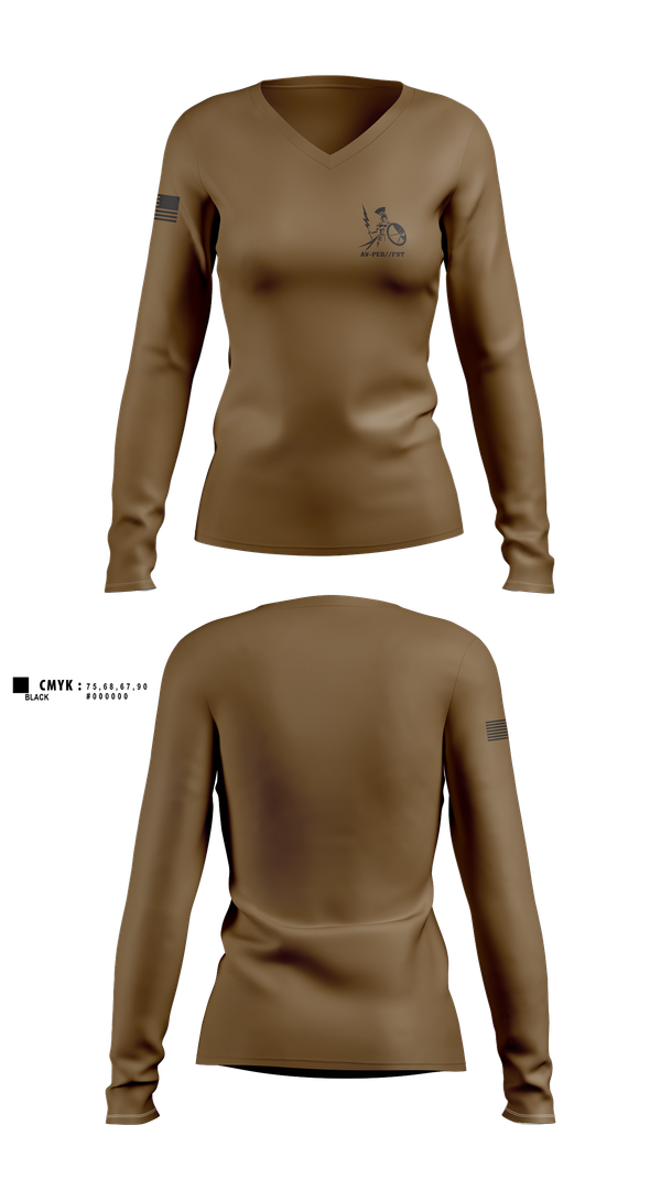 Womens Long Sleeve Vneck Shirt, AV-PED//FST, , Teamtime, Team time, sublimation, custom sports apparel, team uniforms, spirit wear, spiritwear, sports uniforms, custom shirts, team store, custom team store, fundraiser sports, apparel fundraiser
