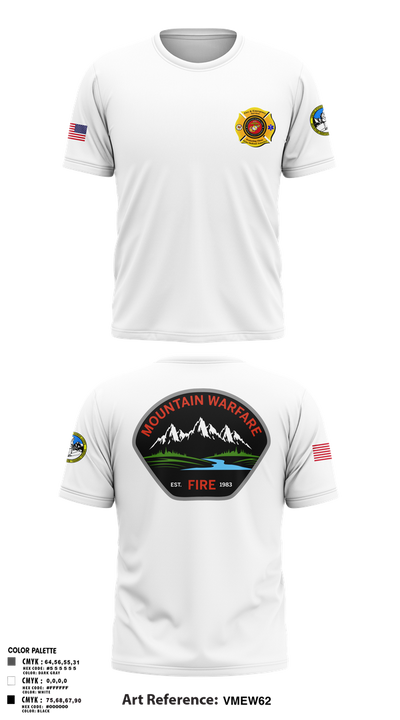 Marine Corps Mountain Warfare Training Center Fire Department 41101347 Short Sleeve Performance Shirt - 2