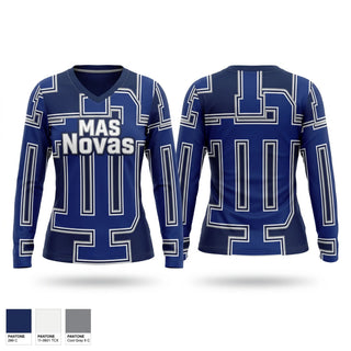 Womens Long Sleeve Vneck Shirt, MAS Novas, , Teamtime, Team time, sublimation, custom sports apparel, team uniforms, spirit wear, spiritwear, sports uniforms, custom shirts, team store, custom team store, fundraiser sports, apparel fundraiser