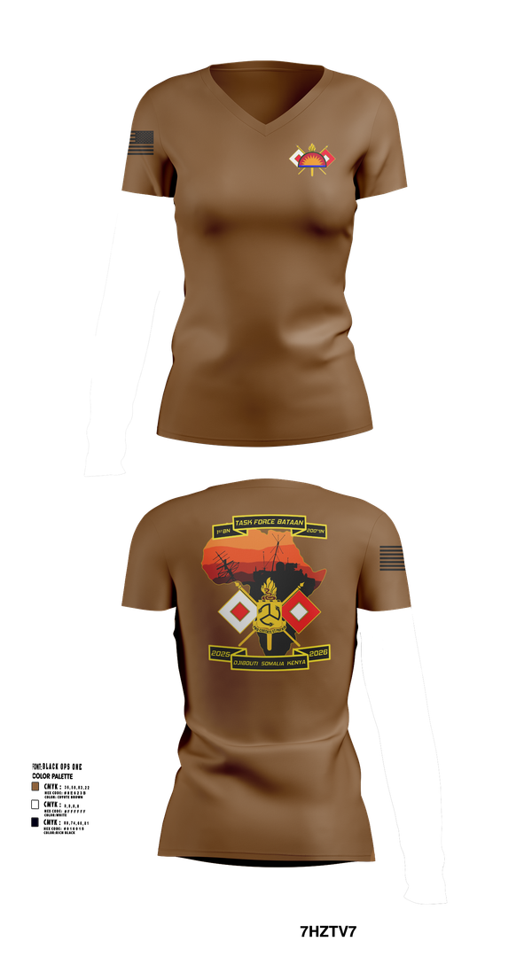 Womens Short Sleeve Vneck Shirt, Task Force Bataan, , Teamtime, Team time, sublimation, custom sports apparel, team uniforms, spirit wear, spiritwear, sports uniforms, custom shirts, team store, custom team store, fundraiser sports, apparel fundraiser