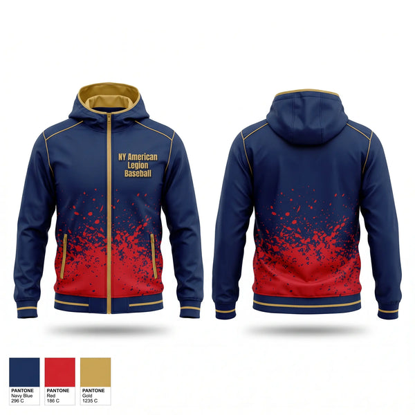 Windbreaker, NY American Legion Baseball, Baseball, Teamtime, Team time, sublimation, custom sports apparel, team uniforms, spirit wear, spiritwear, sports uniforms, custom shirts, team store, custom team store, fundraiser sports, apparel fundraiser