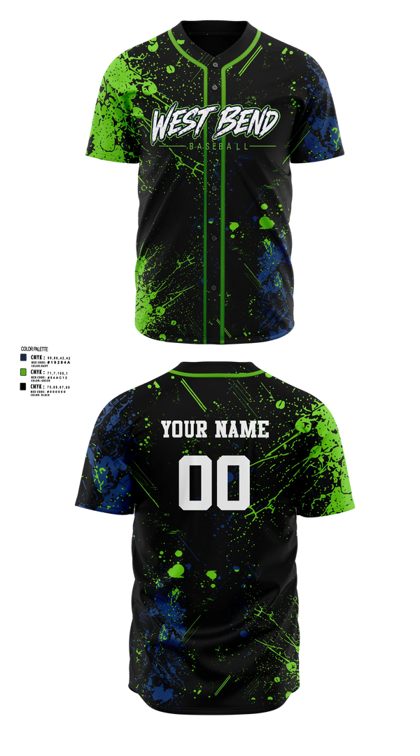 Full Button Baseball Jersey, West bend bulldogs, Baseball, Teamtime, Team time, sublimation, custom sports apparel, team uniforms, spirit wear, spiritwear, sports uniforms, custom shirts, team store, custom team store, fundraiser sports, apparel fundraiser