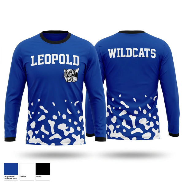 Long Sleeve Performance Shirt, Leopold, Cross Country, Teamtime, Team time, sublimation, custom sports apparel, team uniforms, spirit wear, spiritwear, sports uniforms, custom shirts, team store, custom team store, fundraiser sports, apparel fundraiser