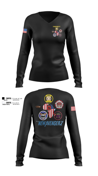 Womens Long Sleeve Vneck Shirt, IO J39, Army, Teamtime, Team time, sublimation, custom sports apparel, team uniforms, spirit wear, spiritwear, sports uniforms, custom shirts, team store, custom team store, fundraiser sports, apparel fundraiser