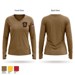 Womens Long Sleeve Vneck Shirt, Salesville, Fire Department, Teamtime, Team time, sublimation, custom sports apparel, team uniforms, spirit wear, spiritwear, sports uniforms, custom shirts, team store, custom team store, fundraiser sports, apparel fundraiser