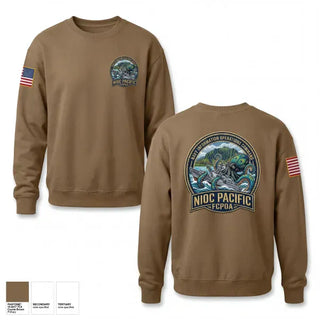 Crew Neck Sweatshirt, NIOC Pacific FCPOA, Navy, Teamtime, Team time, sublimation, custom sports apparel, team uniforms, spirit wear, spiritwear, sports uniforms, custom shirts, team store, custom team store, fundraiser sports, apparel fundraiser