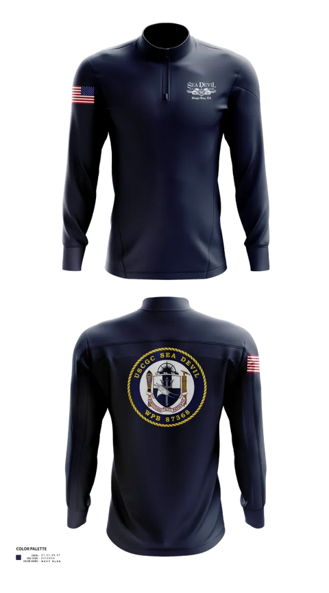 Quarter Zip Jacket, USCGC SEADEVIL, , Teamtime, Team time, sublimation, custom sports apparel, team uniforms, spirit wear, spiritwear, sports uniforms, custom shirts, team store, custom team store, fundraiser sports, apparel fundraiser