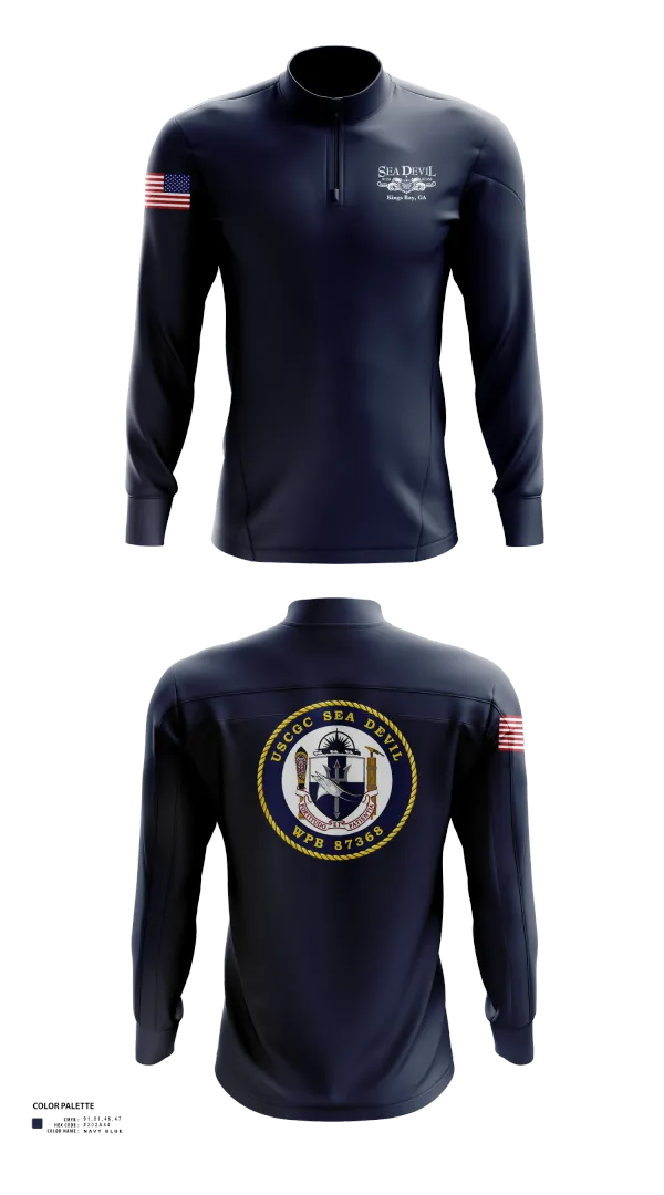 Quarter Zip Jacket, USCGC SEADEVIL, , Teamtime, Team time, sublimation, custom sports apparel, team uniforms, spirit wear, spiritwear, sports uniforms, custom shirts, team store, custom team store, fundraiser sports, apparel fundraiser
