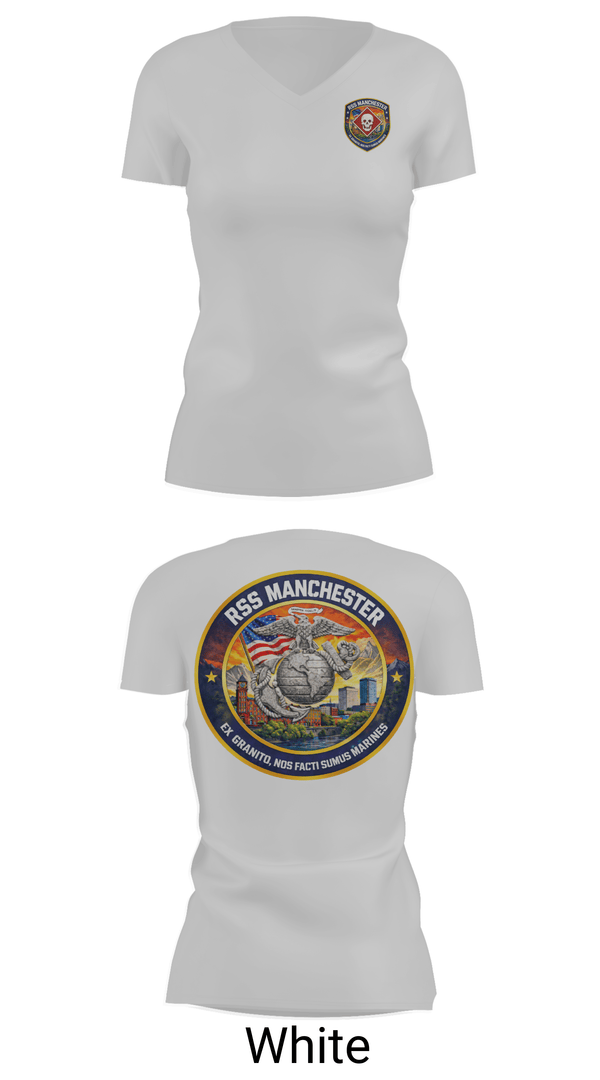Womens Short Sleeve Vneck Shirt, RSS Manchester, Marines, Teamtime, Team time, sublimation, custom sports apparel, team uniforms, spirit wear, spiritwear, sports uniforms, custom shirts, team store, custom team store, fundraiser sports, apparel fundraiser