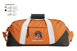 Duffle Bag, Morrice Orioles, Softball, Teamtime, Team time, sublimation, custom sports apparel, team uniforms, spirit wear, spiritwear, sports uniforms, custom shirts, team store, custom team store, fundraiser sports, apparel fundraiser