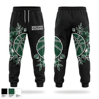Sweatpants, Wood River Wolverines, Women's Basketball, Teamtime, Team time, sublimation, custom sports apparel, team uniforms, spirit wear, spiritwear, sports uniforms, custom shirts, team store, custom team store, fundraiser sports, apparel fundraiser