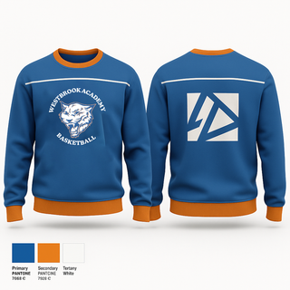 Crew Neck Sweatshirt, Westbrook Academy, Men's Basketball, Teamtime, Team time, sublimation, custom sports apparel, team uniforms, spirit wear, spiritwear, sports uniforms, custom shirts, team store, custom team store, fundraiser sports, apparel fundraiser