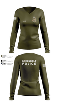 Greenbelt Police Department 4666153 Women's Long Sleeve V-neck Shirt - 3