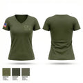 CLB-5 CLC-B 25851760 Women's Short Sleeve V-neck Shirt - 1