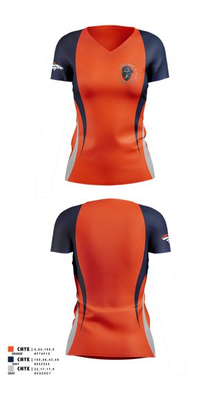 Womens Short Sleeve Vneck Shirt, Broncos, , Teamtime, Team time, sublimation, custom sports apparel, team uniforms, spirit wear, spiritwear, sports uniforms, custom shirts, team store, custom team store, fundraiser sports, apparel fundraiser