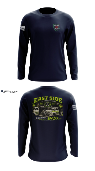 Long Sleeve Performance Shirt, East Side Fire Department (Belleville), Fire Department, Teamtime, Team time, sublimation, custom sports apparel, team uniforms, spirit wear, spiritwear, sports uniforms, custom shirts, team store, custom team store, fundraiser sports, apparel fundraiser