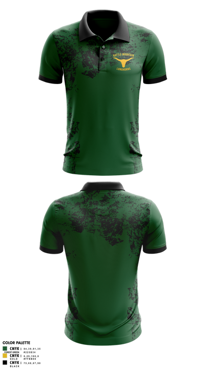 Battle Mountain Longhorns 79152921 Short Sleeve Performance Polo - 3