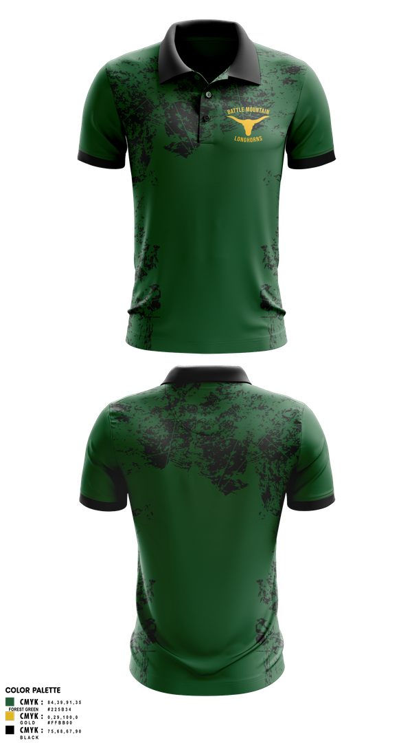 Short Sleeve Performance Polo, Battle Mountain Longhorns, Wrestling, Teamtime, Team time, sublimation, custom sports apparel, team uniforms, spirit wear, spiritwear, sports uniforms, custom shirts, team store, custom team store, fundraiser sports, apparel fundraiser