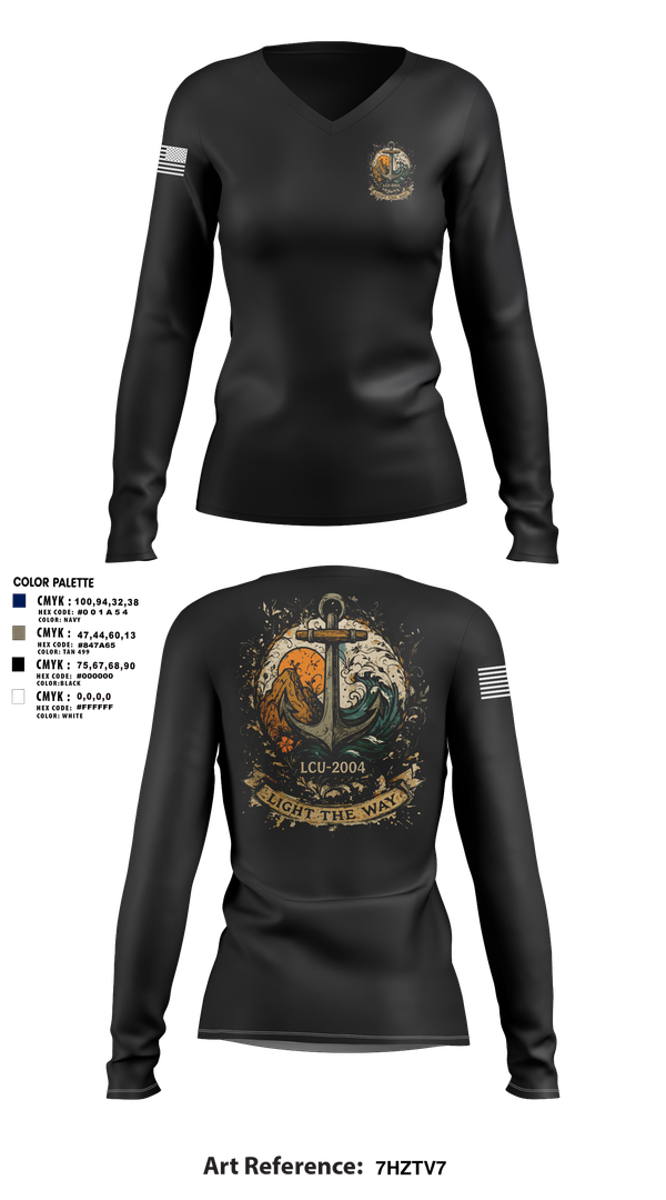 Womens Long Sleeve Vneck Shirt, LCU-2004, Army, Teamtime, Team time, sublimation, custom sports apparel, team uniforms, spirit wear, spiritwear, sports uniforms, custom shirts, team store, custom team store, fundraiser sports, apparel fundraiser