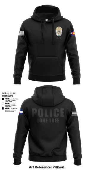 Hoodie, Lone Tree Police Department, Police, Teamtime, Team time, sublimation, custom sports apparel, team uniforms, spirit wear, spiritwear, sports uniforms, custom shirts, team store, custom team store, fundraiser sports, apparel fundraiser