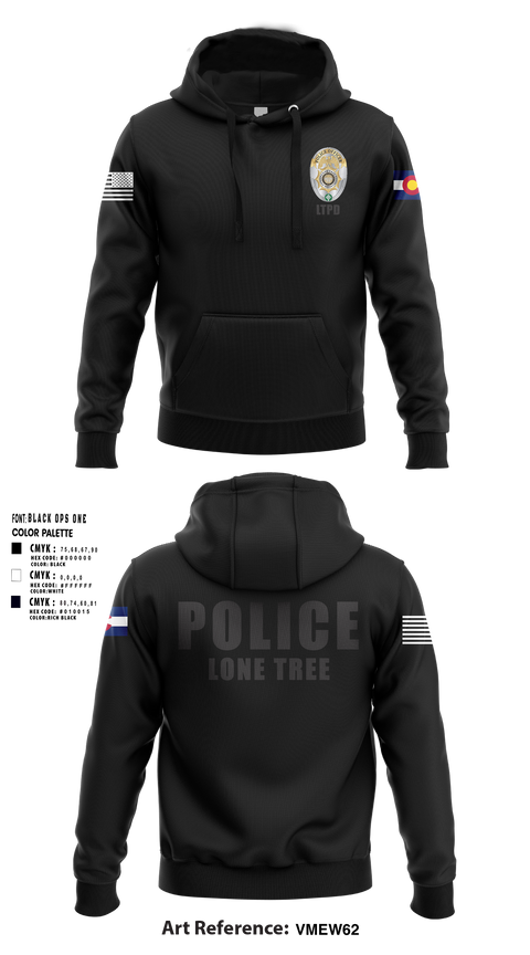 Hoodie, Lone Tree Police Department, Police, Teamtime, Team time, sublimation, custom sports apparel, team uniforms, spirit wear, spiritwear, sports uniforms, custom shirts, team store, custom team store, fundraiser sports, apparel fundraiser