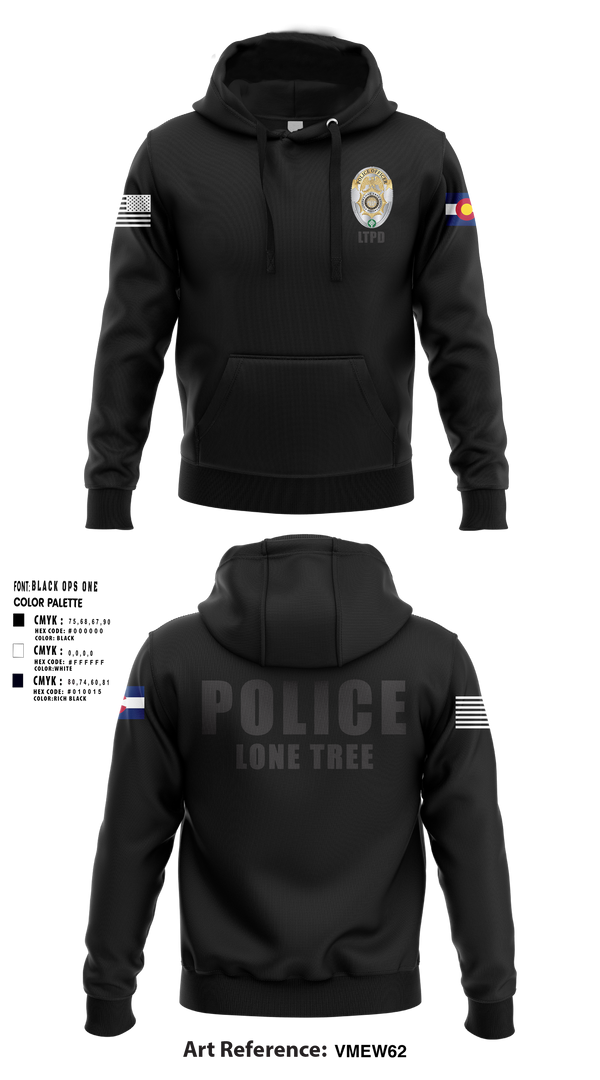 Hoodie, Lone Tree Police Department, Police, Teamtime, Team time, sublimation, custom sports apparel, team uniforms, spirit wear, spiritwear, sports uniforms, custom shirts, team store, custom team store, fundraiser sports, apparel fundraiser