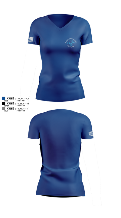 Prince William Bike Team 23723896 Women's Short Sleeve V-neck Shirt - 3