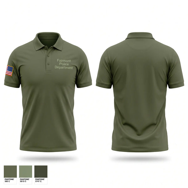 Short Sleeve Performance Polo, Fairmont Police Department, Police, Teamtime, Team time, sublimation, custom sports apparel, team uniforms, spirit wear, spiritwear, sports uniforms, custom shirts, team store, custom team store, fundraiser sports, apparel fundraiser