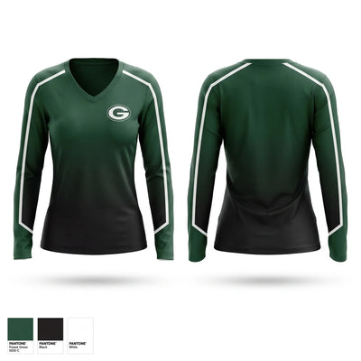 Grafton Baseball Women's Long Sleeve V-neck Shirt - 1
