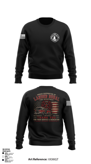 Crew Neck Sweatshirt, Lander rural fire, Fire Department, Teamtime, Team time, sublimation, custom sports apparel, team uniforms, spirit wear, spiritwear, sports uniforms, custom shirts, team store, custom team store, fundraiser sports, apparel fundraiser
