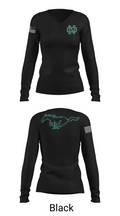 North Oldham Mustangs 77604898 Women's Long Sleeve V-neck Shirt - 35