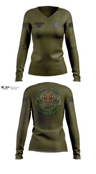 Womens Long Sleeve Vneck Shirt, Faulkner County Sheriff’s Office Special Response Team, Police, Teamtime, Team time, sublimation, custom sports apparel, team uniforms, spirit wear, spiritwear, sports uniforms, custom shirts, team store, custom team store, fundraiser sports, apparel fundraiser