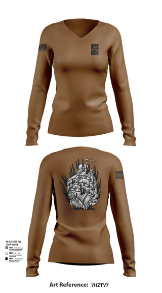 Womens Long Sleeve Vneck Shirt, Border patrol, , Teamtime, Team time, sublimation, custom sports apparel, team uniforms, spirit wear, spiritwear, sports uniforms, custom shirts, team store, custom team store, fundraiser sports, apparel fundraiser