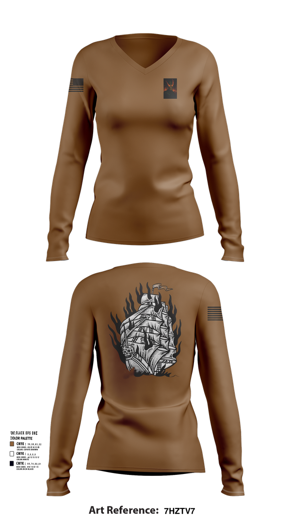 Womens Long Sleeve Vneck Shirt, Border patrol, , Teamtime, Team time, sublimation, custom sports apparel, team uniforms, spirit wear, spiritwear, sports uniforms, custom shirts, team store, custom team store, fundraiser sports, apparel fundraiser
