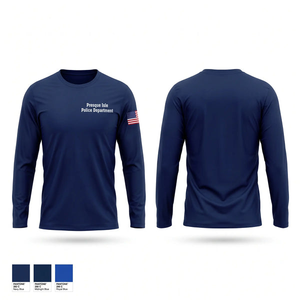 Long Sleeve Performance Shirt, Presque Isle Police Department, Police, Teamtime, Team time, sublimation, custom sports apparel, team uniforms, spirit wear, spiritwear, sports uniforms, custom shirts, team store, custom team store, fundraiser sports, apparel fundraiser